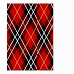 Black, red, white diagonal plaids Small Garden Flag (Two Sides) Front