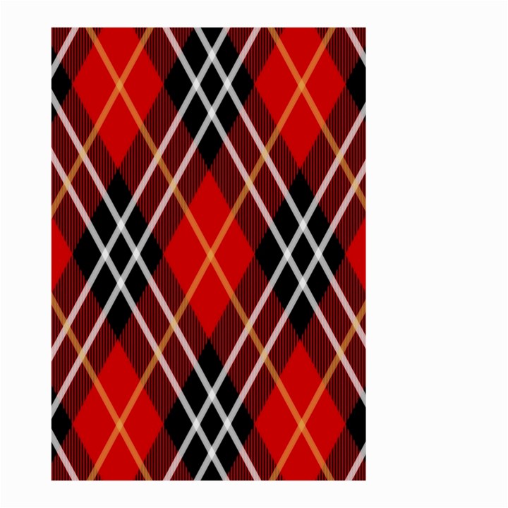 Black, red, white diagonal plaids Small Garden Flag (Two Sides)