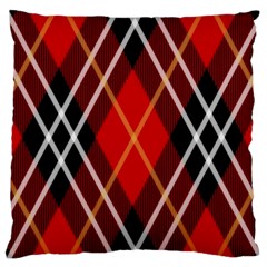 Black, Red, White Diagonal Plaids Standard Flano Cushion Case (one Side) by ConteMonfrey