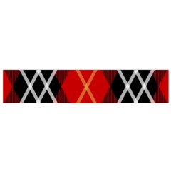 Black, Red, White Diagonal Plaids Small Flano Scarf by ConteMonfrey