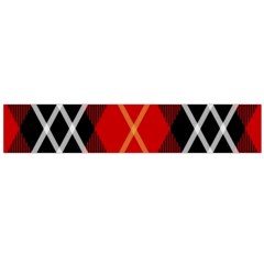 Black, Red, White Diagonal Plaids Large Flano Scarf  by ConteMonfrey