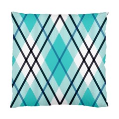 Ice blue diagonal plaids Standard Cushion Case (Two Sides)