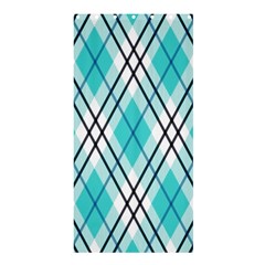 Ice Blue Diagonal Plaids Shower Curtain 36  X 72  (stall)  by ConteMonfrey