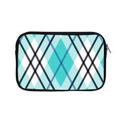 Ice blue diagonal plaids Apple MacBook Pro 13  Zipper Case