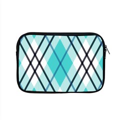 Ice Blue Diagonal Plaids Apple Macbook Pro 15  Zipper Case by ConteMonfrey