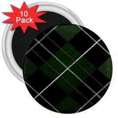 Modern Green Plaid 3  Magnets (10 Pack)  by ConteMonfrey