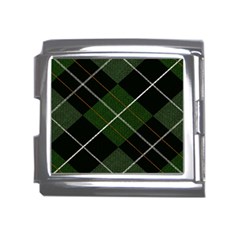 Modern Green Plaid Mega Link Italian Charm (18mm) by ConteMonfrey