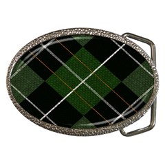 Modern Green Plaid Belt Buckles by ConteMonfrey