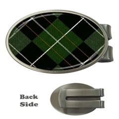 Modern Green Plaid Money Clips (oval)  by ConteMonfrey