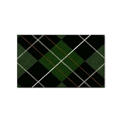 Modern Green Plaid Sticker (rectangular) by ConteMonfrey