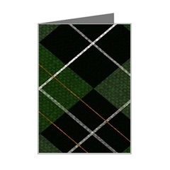 Modern Green Plaid Mini Greeting Card by ConteMonfrey