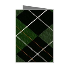 Modern Green Plaid Mini Greeting Cards (pkg Of 8)