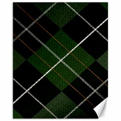 Modern Green Plaid Canvas 16  X 20  by ConteMonfrey