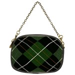 Modern Green Plaid Chain Purse (One Side) Front