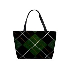 Modern Green Plaid Classic Shoulder Handbag by ConteMonfrey