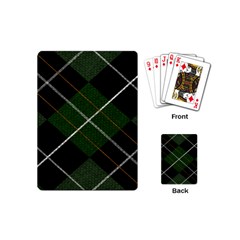 Modern Green Plaid Playing Cards Single Design (mini) by ConteMonfrey