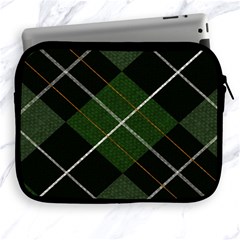 Modern Green Plaid Apple Ipad 2/3/4 Zipper Cases by ConteMonfrey