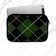 Modern Green Plaid Apple Ipad Mini Zipper Cases by ConteMonfrey