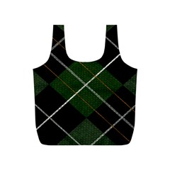 Modern Green Plaid Full Print Recycle Bag (s) by ConteMonfrey