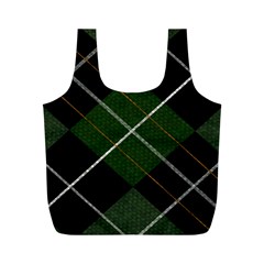 Modern Green Plaid Full Print Recycle Bag (m) by ConteMonfrey