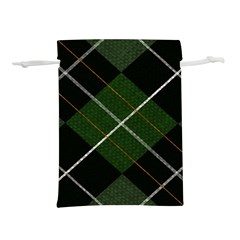 Modern Green Plaid Lightweight Drawstring Pouch (s) by ConteMonfrey