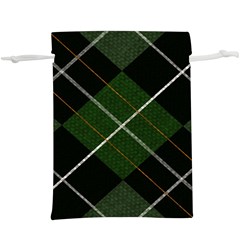 Modern Green Plaid  Lightweight Drawstring Pouch (xl) by ConteMonfrey