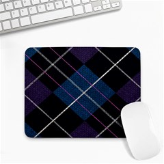 Modern Blue Plaid Small Mousepad by ConteMonfrey