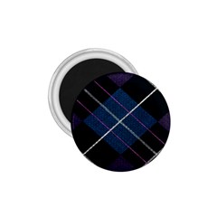 Modern Blue Plaid 1.75  Magnets