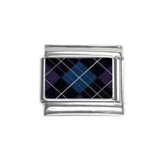 Modern Blue Plaid Italian Charm (9mm) by ConteMonfrey