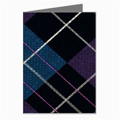 Modern Blue Plaid Greeting Card by ConteMonfrey