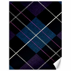 Modern Blue Plaid Canvas 12  X 16  by ConteMonfrey