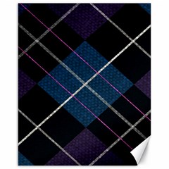 Modern Blue Plaid Canvas 16  X 20  by ConteMonfrey