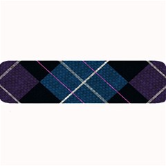 Modern Blue Plaid Large Bar Mat