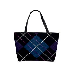 Modern Blue Plaid Classic Shoulder Handbag by ConteMonfrey