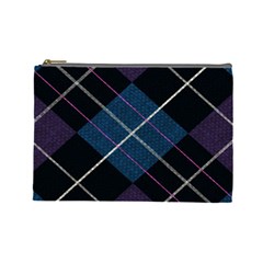 Modern Blue Plaid Cosmetic Bag (large) by ConteMonfrey