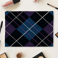 Modern Blue Plaid Cosmetic Bag (xl) by ConteMonfrey