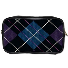 Modern Blue Plaid Toiletries Bag (one Side) by ConteMonfrey