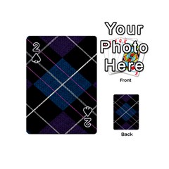 Modern Blue Plaid Playing Cards 54 Designs (mini) by ConteMonfrey