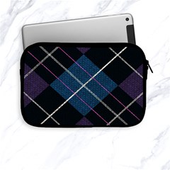 Modern Blue Plaid Apple Ipad Mini Zipper Cases by ConteMonfrey