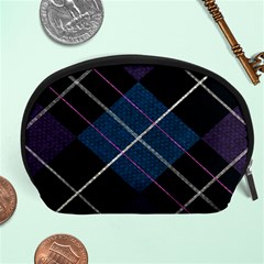 Modern Blue Plaid Accessory Pouch (large) by ConteMonfrey