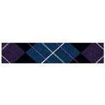 Modern Blue Plaid Small Flano Scarf Back