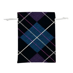 Modern Blue Plaid Lightweight Drawstring Pouch (s) by ConteMonfrey