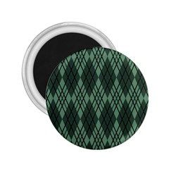 Dark Green Multi Colors Plaid  2 25  Magnets by ConteMonfrey