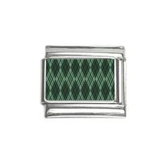 Dark Green Multi Colors Plaid  Italian Charm (9mm) by ConteMonfrey