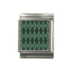 Dark Green Multi Colors Plaid  Italian Charm (13mm) by ConteMonfrey