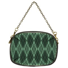 Dark Green Multi Colors Plaid  Chain Purse (one Side) by ConteMonfrey