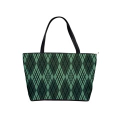 Dark Green Multi Colors Plaid  Classic Shoulder Handbag by ConteMonfrey