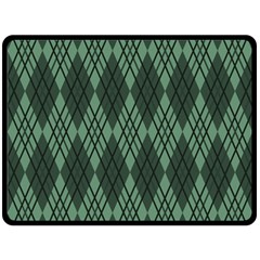 Dark Green Multi Colors Plaid  Fleece Blanket (large)  by ConteMonfrey