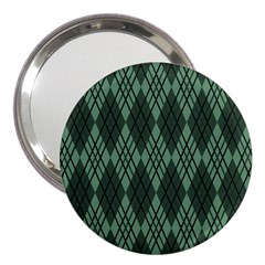 Dark Green Multi Colors Plaid  3  Handbag Mirrors by ConteMonfrey