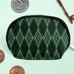 Dark Green Multi Colors Plaid  Accessory Pouch (medium) by ConteMonfrey